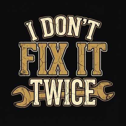 I Don't Fix It Twice T-Shirt